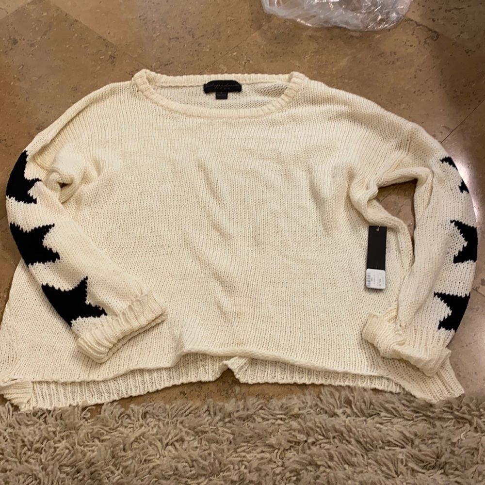 Vintage Havana NWT sweater stars on sleeve